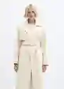 Abrigo London Crudo Talla 24 Mujer Mango