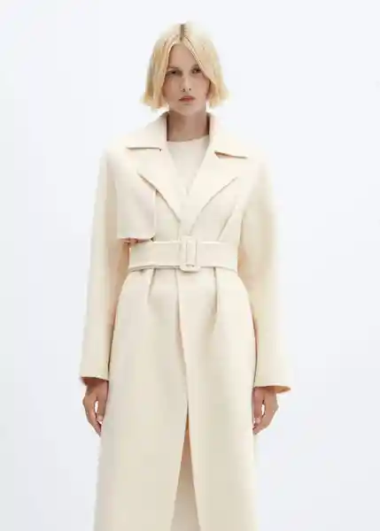 Abrigo London Crudo Talla 24 Mujer Mango
