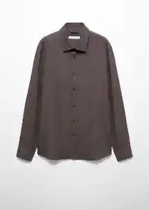 Camisa Galdana Marrón Talla L Hombre Mango