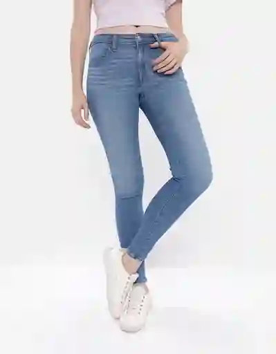 Jean Mujer Azul Talla: 2 SHORT 4712915 American Eagle