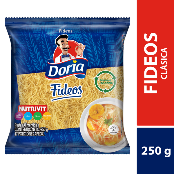 Doria Fideos Cortos Clásicos Nutrivit 250 g