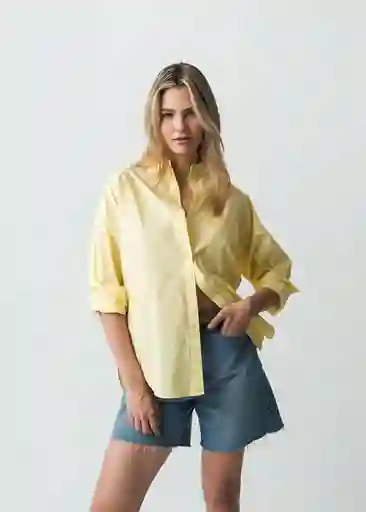 Camisa Nani Mujer Amarillo Creme Claro T S 012G386 Naf Naf