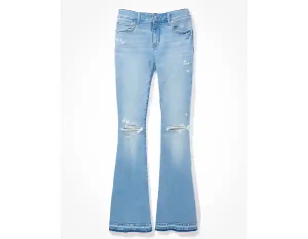 Jean Flare de Mujer Azul Talla 8 SHORT American Eagle