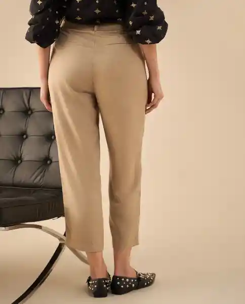Pantalón Twill Beige Medio Talla 8 432G001 Esprit