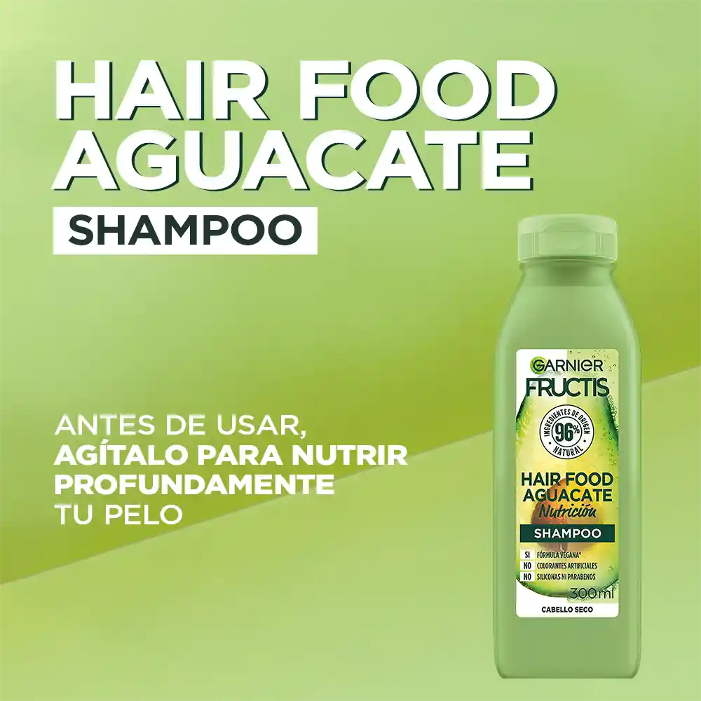 Shampoo Hair Foof Garnier Aguacate Nutrición 300 mL