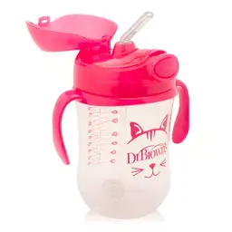 Dr. Brown's Taza con Pitillo Color Rosa