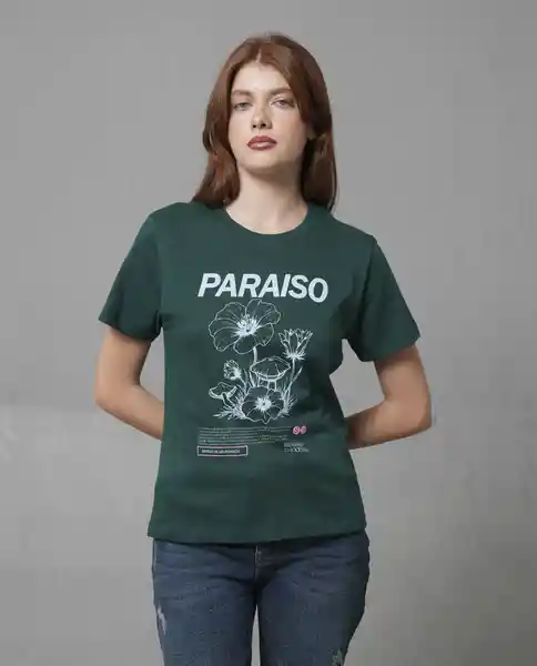 Camiseta Mujer Verde Talla L 209G010_VER194726 Rifle