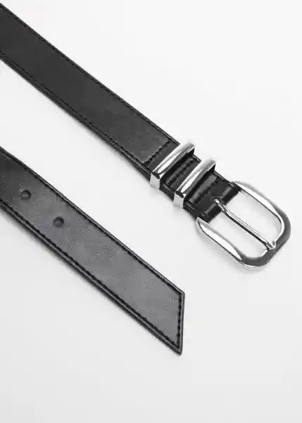 Cinturón Bella Negro Talla M Mujer Mango
