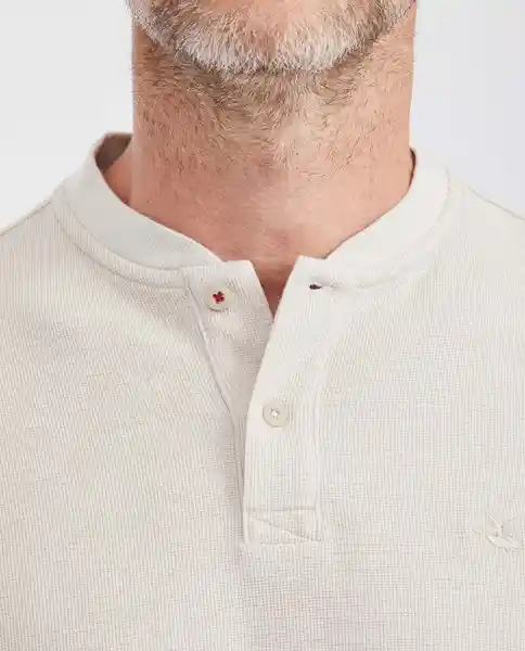 Camiseta Long Sleeve Masculino Beige Pomez Claro T L Chevignon
