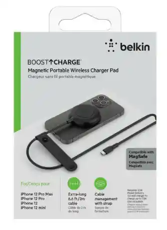 Belkin Cable Magnético Compatible Con Magsafe de 7.5W - Negro