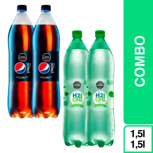 Combo Pepsi Zero + H2Oh! Lima Limón