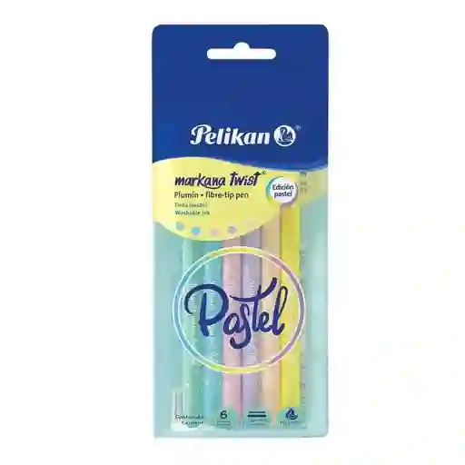 Pelikan Plumones Pasteles X6