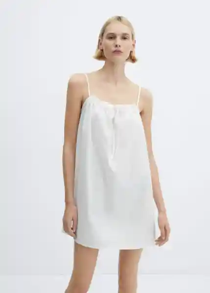 Camisón Tao Blanco Talla S Mujer Mango