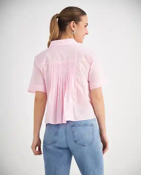 Camisa Rosa Magenta Medio Talla L 619F031 Esprit
