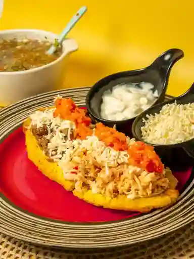 1 Patacon Los Angeles Pollo Y 1 Corozo