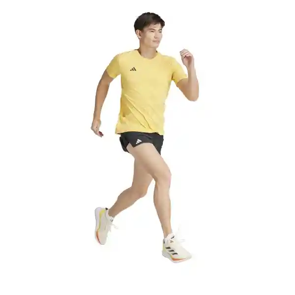 Adidas Camiseta Adizero E Tee Correr Hombre Azul/Gris Talla M
