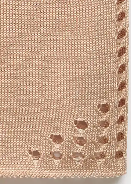 Falda Moss Oro Talla M Mujer Mango