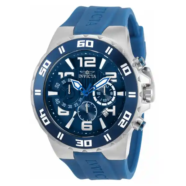 Invicta Reloj Silicona Pro Diver Azul y Plata Inv30937