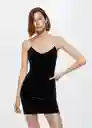 Vestido Xmila Negro Talla M Mujer Mango