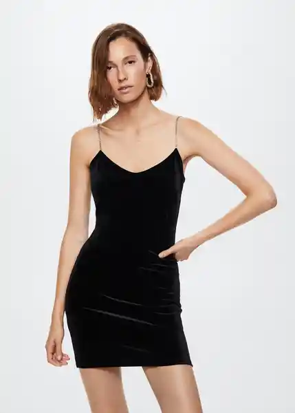 Vestido Xmila Negro Talla M Mujer Mango