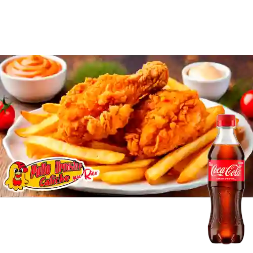 1/4 Pollo (Muslo +Contramuslo) + Cocacola Org 400ml