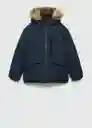 Abrigo Anorak Ignacio Navy Talla 10 Niños Mango