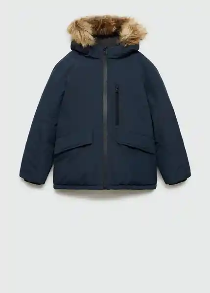 Abrigo Anorak Ignacio Navy Talla 10 Niños Mango