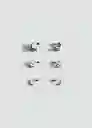 Pack Pendientes Tana Plata Talla 99 Mujer Mango
