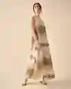 Vestido Beige Natural Medio Talla M 691G000 Esprit