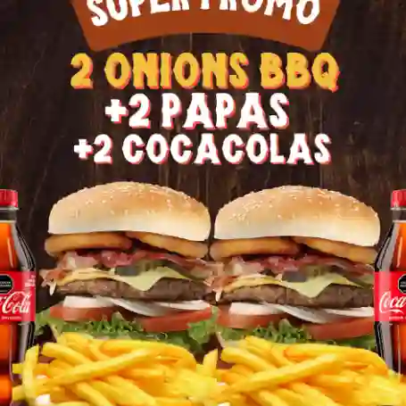 Combo Duo Onionbbq+papas+cocacola