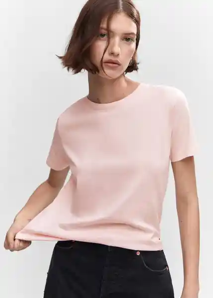 Camiseta Chalaca Rosa Pastel Talla 18 Mujer Mango