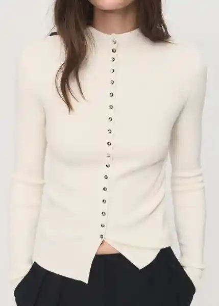 Cárdigan Twenties Crudo Talla S Mujer Mango