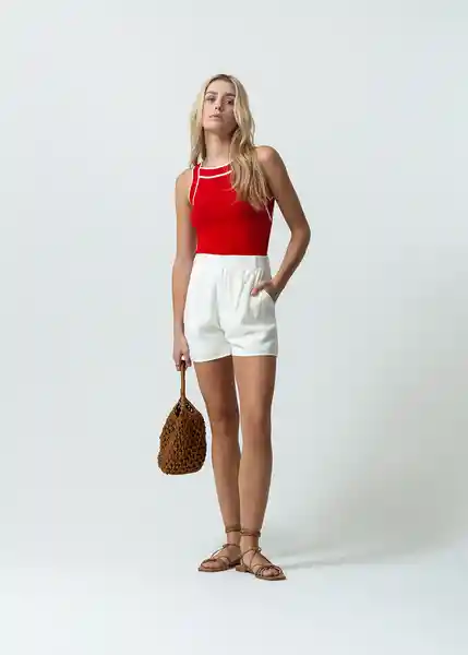 Esqueleto Tejido Mujer Rojo Adrenalina Medio T L 082G026 Naf Naf