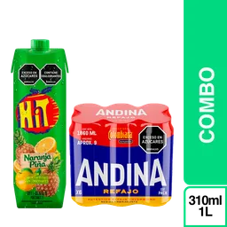 Combo Andina Refajo + Hit Jugo Naranja Piña 1000 mL