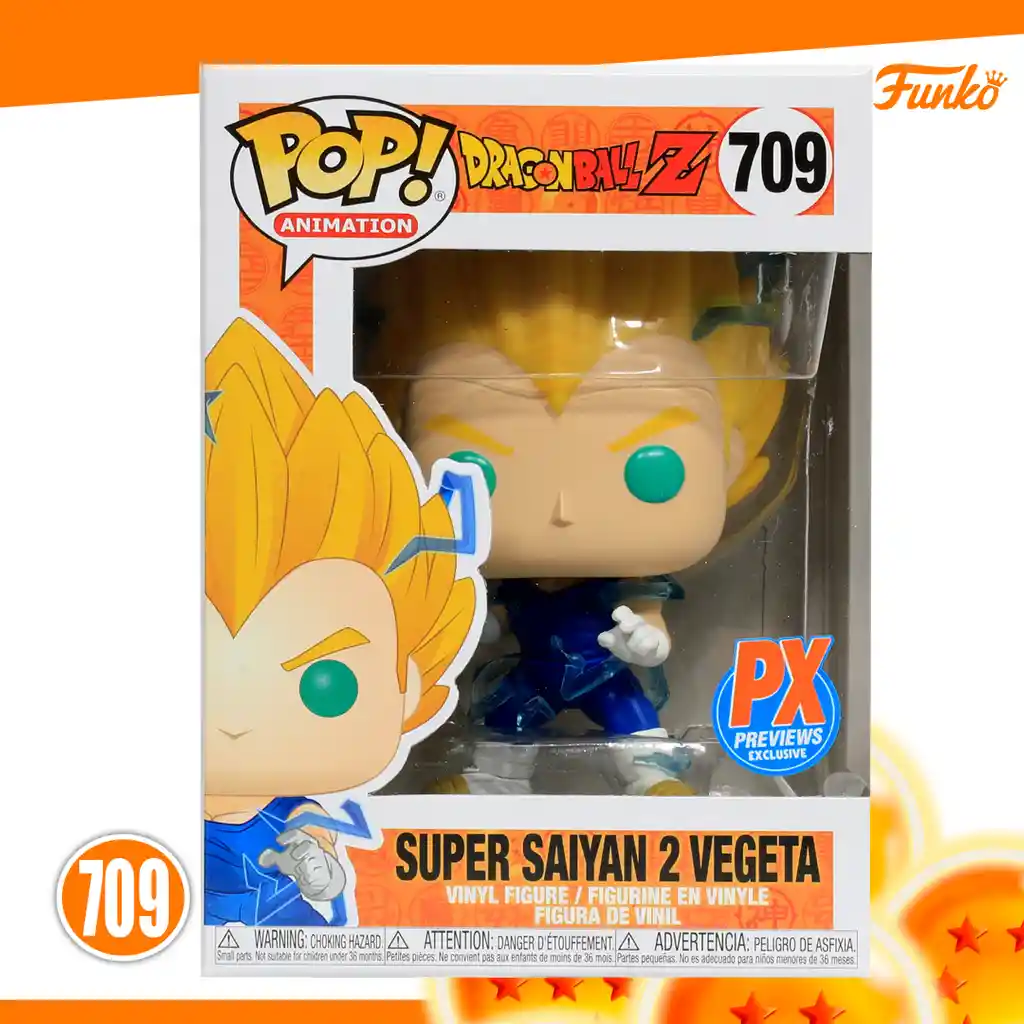 funko pop animation Dragón ball z super saiyan 2 vegeta exclusivo px 709