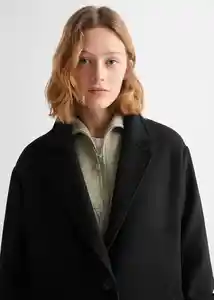 Abrigo Parisino Negro Talla 21 Teen Niñas Mango