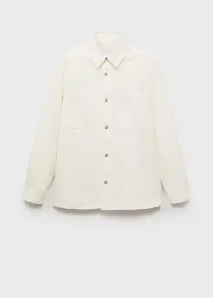Sobrecamisa Jay Offwhite Talla M Hombre Mango