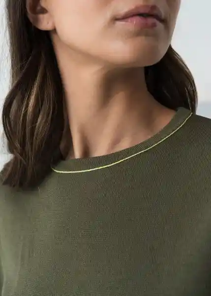 Saco Tejido Mujer Verde Galeras Ultraoscuro M 582G085 Naf Naf