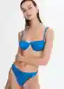 Top Bikini Maca Azul Talla M Mujer Mango