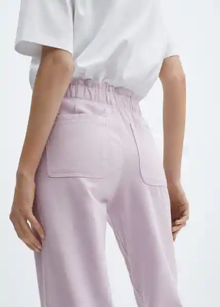 Pantalón Camila Malva Talla L Mujer Mango