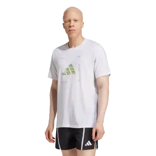 Adidas Camiseta Logo Manga Corta Entrenamiento Hombre Blanco T S
