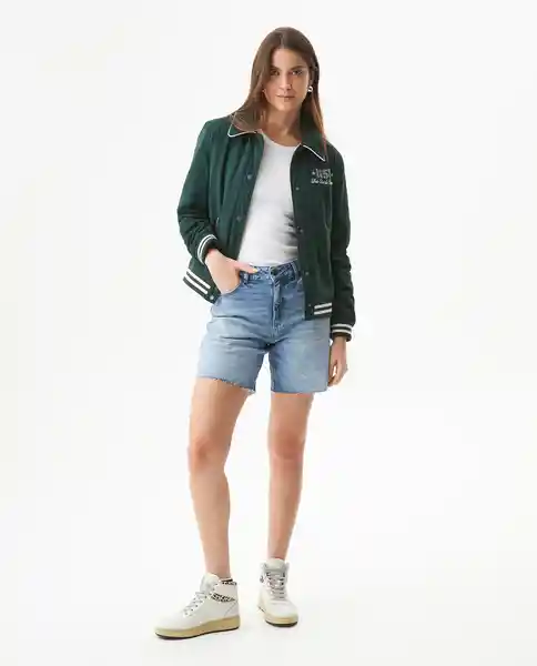 Short Medio Femenino Azul Francés Medio Talla 10 Chevignon