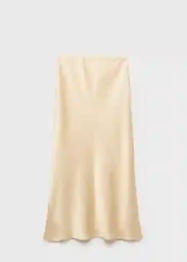 Falda Mia Amarillo Pastel Talla M Mujer Mango