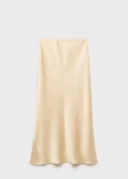 Falda Mia Amarillo Pastel Talla M Mujer Mango