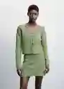 Cárdigan Farmer Verde Talla M Mujer Mango