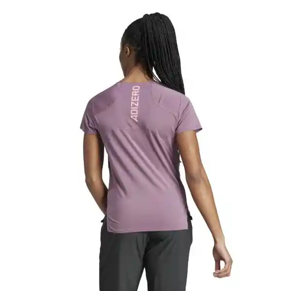 Adidas Camiseta Adizero Tee Morado Para Mujer Talla S