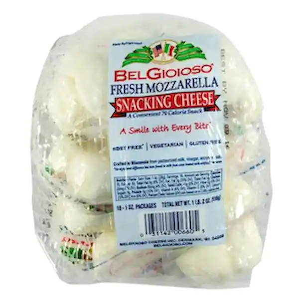 Belgioioso Queso Mozzarella Snacking Fresh