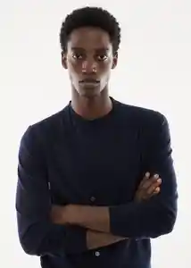 Chaleco Willyg Navy Talla L Hombre Mango