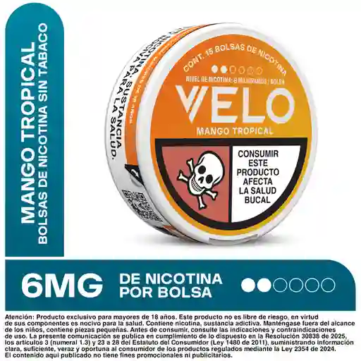 VELO Bolsas de Nicotina Mango Tropical 6MG