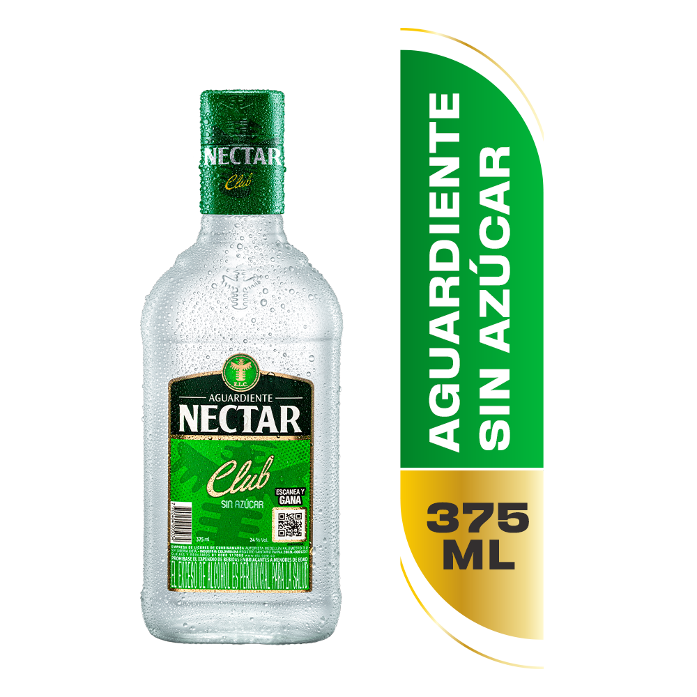 Néctar Aguardiente Club sin Azúcar 375 ml